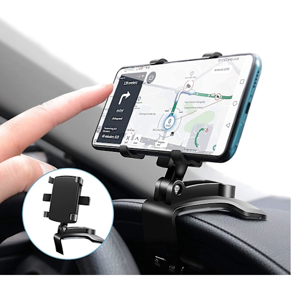 Car phone holder, universal phone holder 360 degree rotatable and adjustable, car phone holder suitable for 4 to 7 inch smartphones