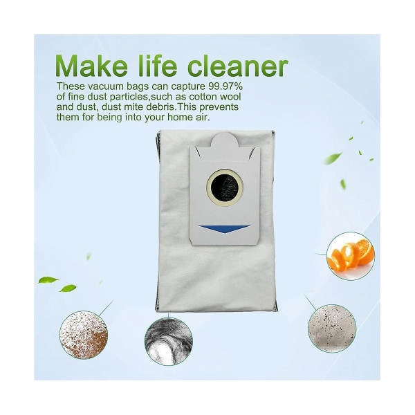 12pcs Dust Bags For Deebot X2 / X2 Pro Robot Vacuum Cleaner Parts Activated Carbon Sterilization Ga