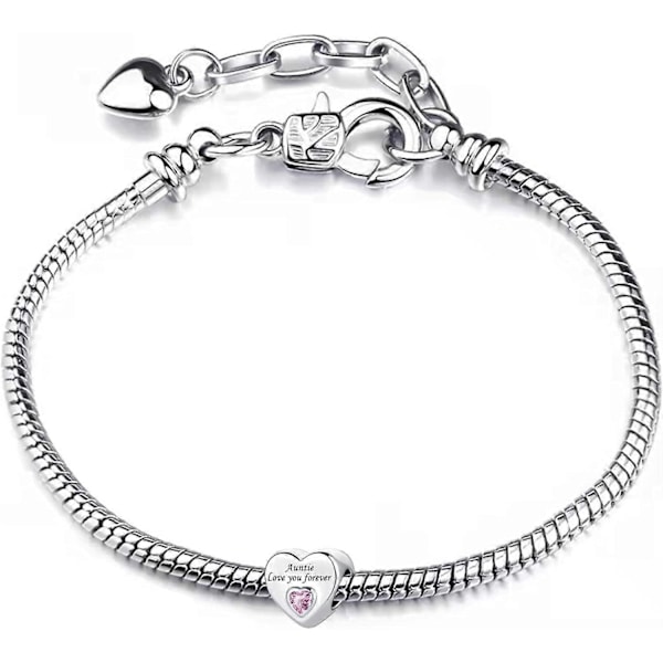 Rosa Hjärta Älskar Dig För Alltid Berlock - Kompatibel med Pandora Berlockarmband LGL