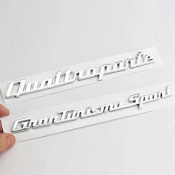 3D ABS Krom Logo GTS Gransport Quattroporte Emblem Bil Skärmdekal Bagagelucka Dekal För Maserati GTS Gransport Stikcer Tillbehör LGL Grantuanismo sport