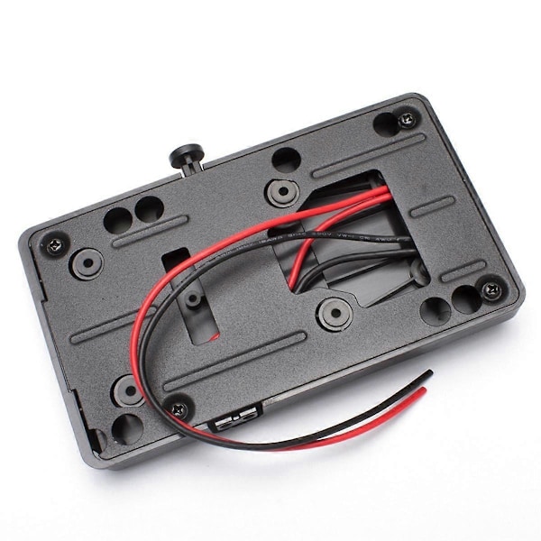 V Mount Batteriplate V-Lock Mount Batteriplate for V-formet Batteri Strømforsyning Splitter DSLR Kameraer Videokameraer LGL Black