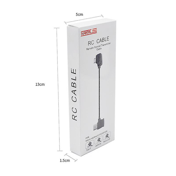 Startrc 10cm USB-C / Type-C til Micro USB Konverteringskabel Datakabel til DJI Mavic Mini / Air, Shark Fjernbetjening [GGL]