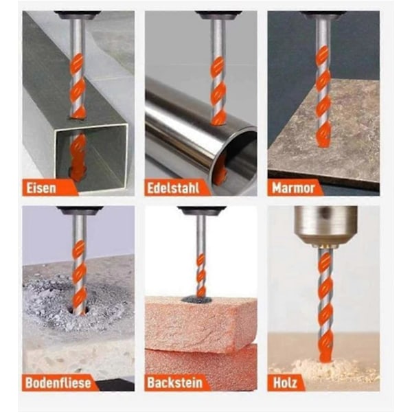 10 stk. murbor Tungsten Carbid Flisebor Bor, 6 mm/8 mm/10 mm/12 mm (LGL)