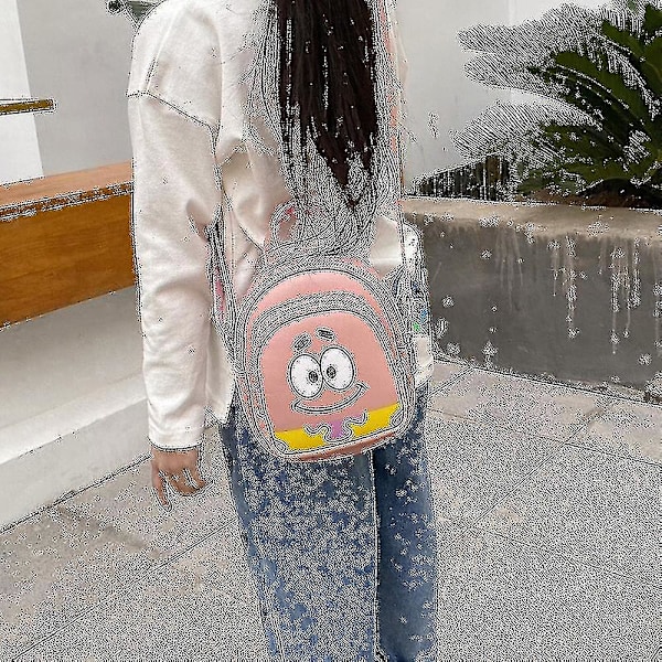 Kawaii Star Spongebob Firkantbukser Patrick Skulder Bag Tekstur Mote Mobiltelefon Bag Søt Barn_s Pink