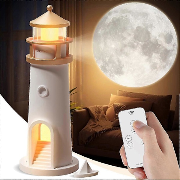 Månelampe Galaxy Projektor - Genopladelig LED Natlampe til Børn, Drenge Piger Perfekt Jule- & Fødselsdagsgave, Æstetisk Fyr Dekoration LGL Remote control model