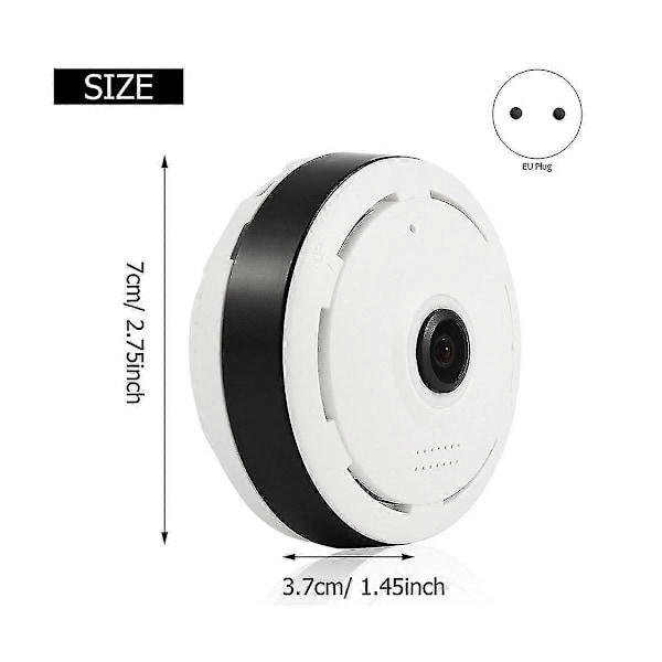 360-graders Panorama CCTV Kamera Wifi 1080p HD Trådløs VR Kamera Fjernkontroll Overvåkingskamera LGL