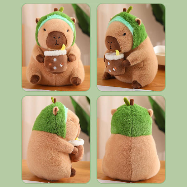 30cm/40cm Capybara pehmolelut Lapset Rumat ja söpöt täytetyt nuket Halattava tyyny irrotettavalla päänpeitteellä