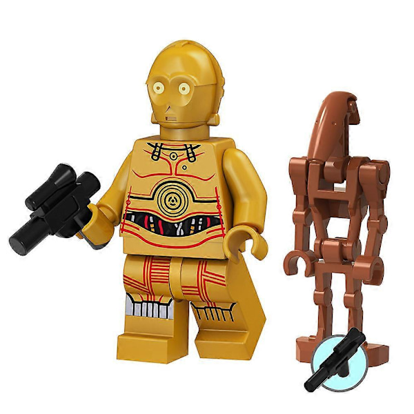 8 st Star Wars Minifigurer Byggklossar Leksakssats 1.77 tum Stridsdroider Klontrupper Actionfigurer Samlarobjekt Byggset för Pojkar Barn