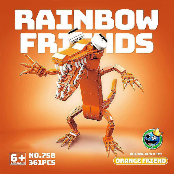 Rainbow Friends Byggeklodser Legetøj Rainbow Friends Figurer Byggeklodser Legetøj til Børn i Alderen 7-14 LGL Orange