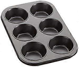 Cupcakeform - Muffinform - Kulstofstål - Non-stick belægning - Sæt med 2 (6 huller) (LGL)