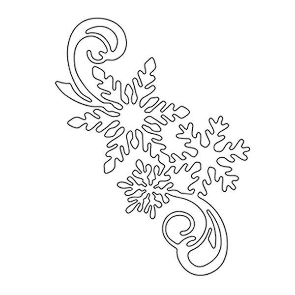 Julesnøfnugg Metall Dies Kutter Kant Skjæredies Klippeskjablone DIY Scrapbooking Album Dekorativ Preging Papirkortlaging