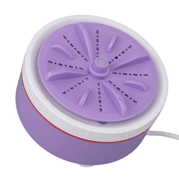 Mini Turbo -pesukone, ajastimella säädettävä, monitoiminen, USB-käyttöinen, kannettava minipesukone pienille vaatteille, hedelmien ja astioiden pesuun [L] Purple