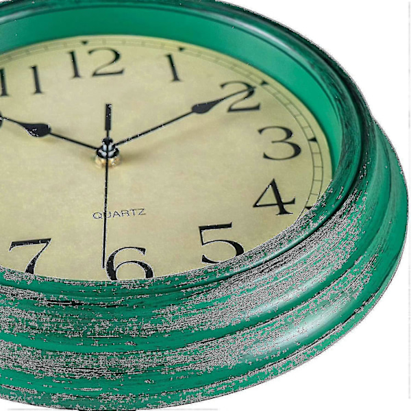Hiljainen Tikittämätön Retro Kvartsikello Seinäkello (12 tuumaa) S202412276507 LGL green