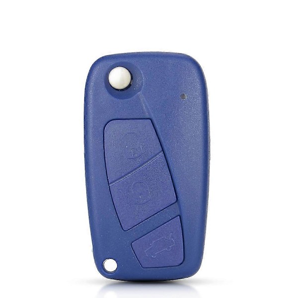 2/3 Knappar Bilnyckelskal För Fiat 500 Punto Stilo Ducato Panda Doblo Bravo Fällbart Fjärrkontroll Nyckelfodral Oskuret Blad LGL 3 Buttons Blue
