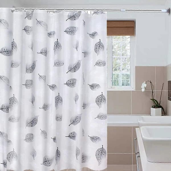 Duschdraperifoder för Badrum 180 x 200cm 100% PEVA - Vattentätt, 3D-effekt, Miljövänlig Design, Rostfria Öglor (LGL)