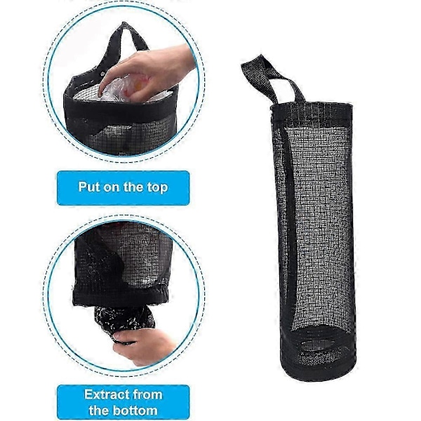 Stor plastikposeholder dispenser affaldspose til hjemmet autocamper opbevaring (LGL)