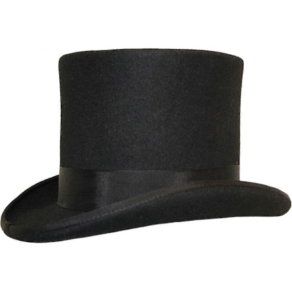 Håndlaget Gentleman Flosshatt Satinforet LGL Black L