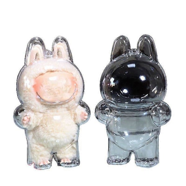Skyddsfodral för LABUBU, Genomskinligt Figur Display Fodral Plast PVC Förvaringsbox (Docka Exkluderad) (LGL)