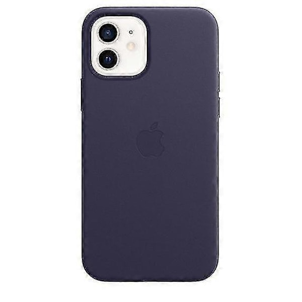 Nahkainen puhelinkotelo iPhone 12/12 Pro -puhelimelle, nahkakotelo Magsafella LGL Deep Violet