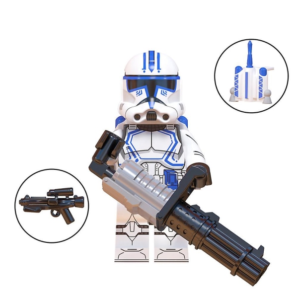 8 stk/sett Star Wars Minifigur Samlet Byggeklosser Leker Echo Jesse Rex Figur Samleobjekt Leker