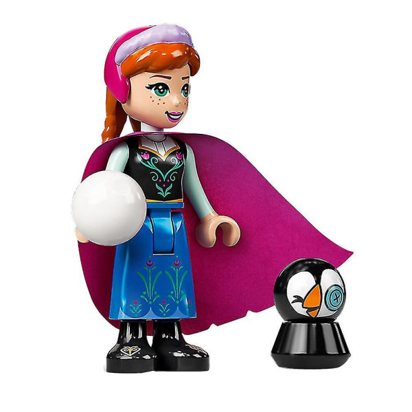 5 st/ set Frozen Series Minifigures Building Blocks Kit, Elsa Anna Mini Actionfigurer Leksaker för barn[GL]