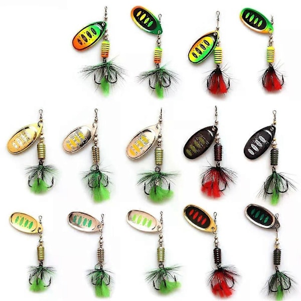 Spinner sluk skje agn 1# 2# 2.5# 3# 3.5# 4# 5# Skje sluker gjedde Metall med treble kroker Kunstig bass agn Fiske sluk LGL 072 4