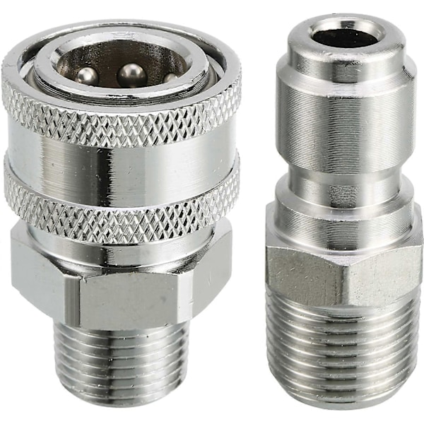 Snabbkopplingsadapterkit för högtryckstvätt, 9,5 mm hangänga, 5000 PSI 3/8' snabbkopplingskit - Hane (LGL)