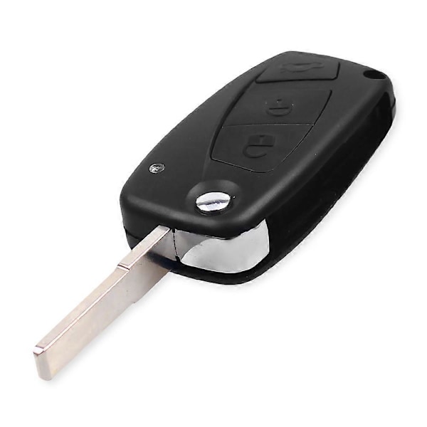 2/3 Knappar Bilnyckelskal För Fiat 500 Punto Stilo Ducato Panda Doblo Bravo Fällbart Fjärrkontroll Nyckelfodral Oskuret Blad LGL 3 Buttons Blue