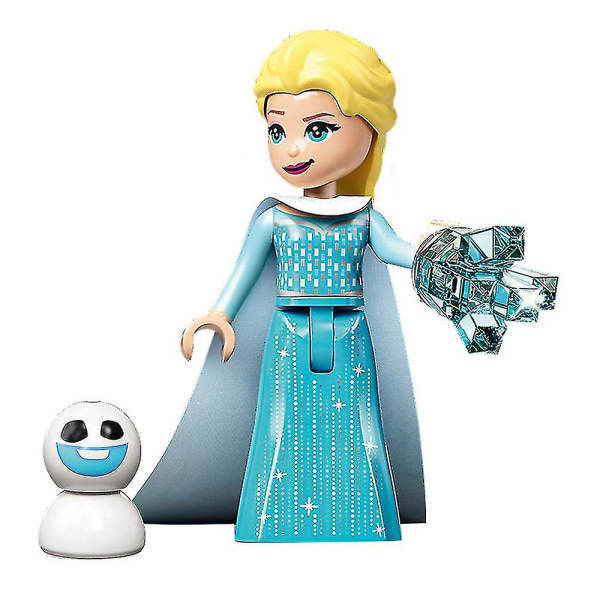 5 st/ set Frozen Series Minifigures Building Blocks Kit, Elsa Anna Mini Actionfigurer Leksaker för barn[GL]