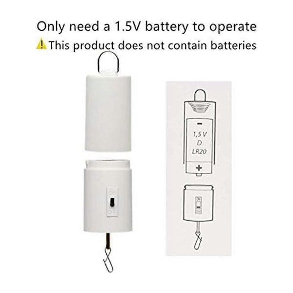 Vindsnurremotor Batteridriven för Hängande Visning Trädgård Vit Vindsnurror Utomhusskulpturer LGL White