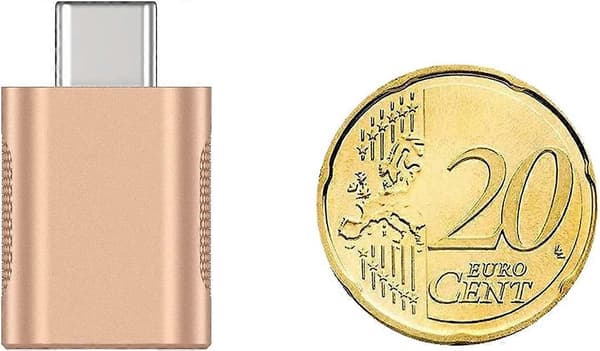 USB C till USB Adapter (2-pack), USB-C till USB 3.0 Adapter, USB Type-C till USB Adapter (Guld) (LGL)