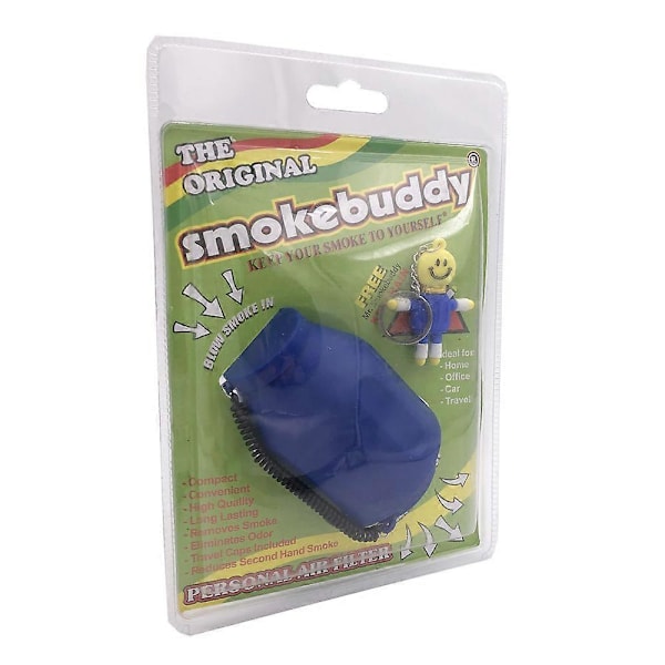 Smokebuddy Personlig Luftrenser Aktivert Kullfilter (Hvit) LGL Blue