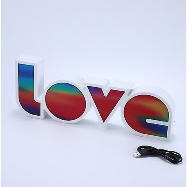 Led Love -kylttivalot, Love Neon Light -kyltti, Love Marquee -kyltit Lamppu Akku ja USB-virta Love Letters -koristelahjat [L] A