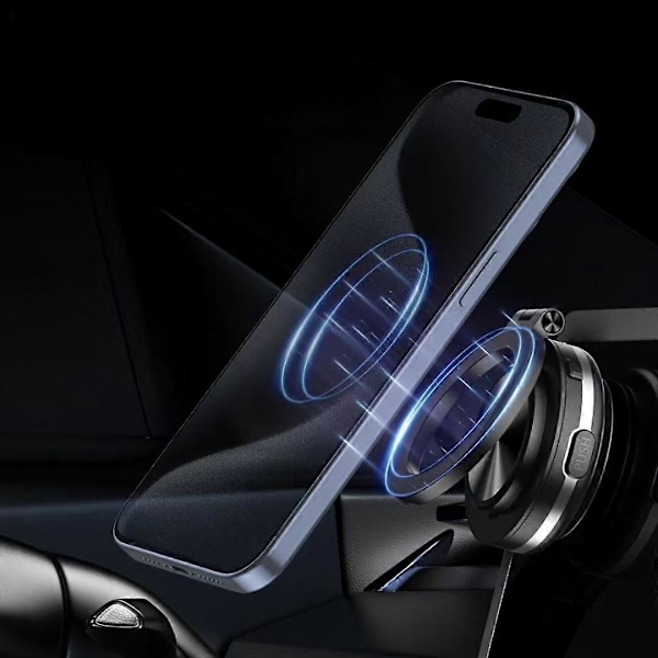 Vacuum Adsorption Biltelefonhållare Stark Magnetisk Mobiltelefonfäste Stativ 360 Rotation Universal Stabil Sugkopp Telefonfäste för iPhone LGL