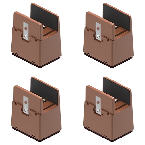 4x Sängyn Huonekalujen Korotuspalat 5/10cm Raskaaseen Käyttöön Säädettävät Pöydän Korotusjalat - xinhan LGL Brown 5cm