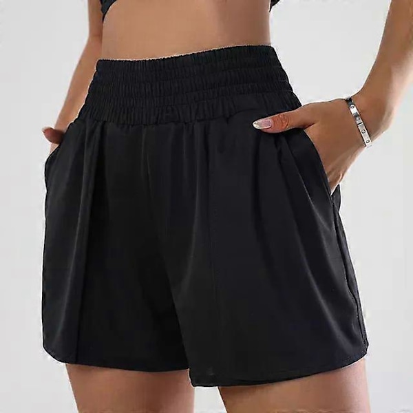 Sportsshorts for kvinner Biker Shorts Dame Fitness Yoga Shorts LGL Black S