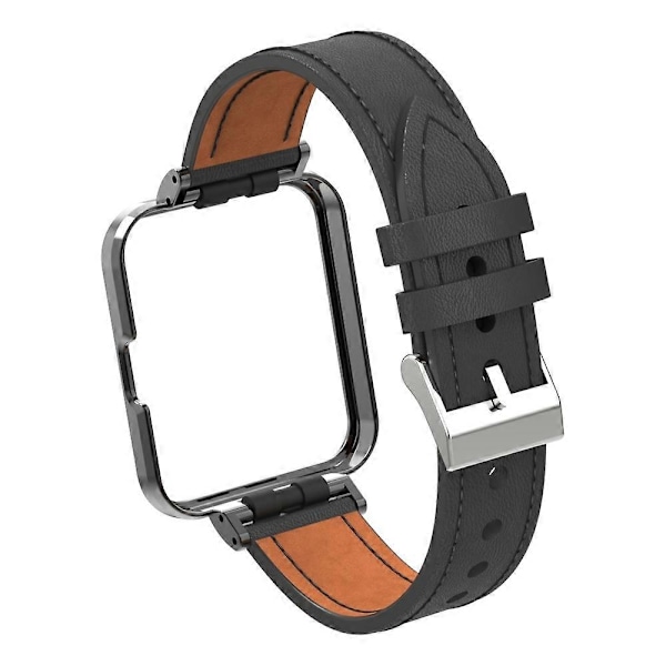 Læder Urrem til Xiaomi Mi Watch Lite / Redmi Watch til Xiaomi Mi Watch Lite / Redmi Watch LGL Black