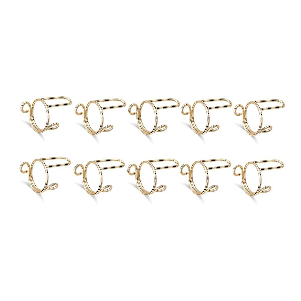 10-pack tunna nagelringar för damer, dagligt fingertoppsskydd, ring smycke present till flickvän [GGL] Gold