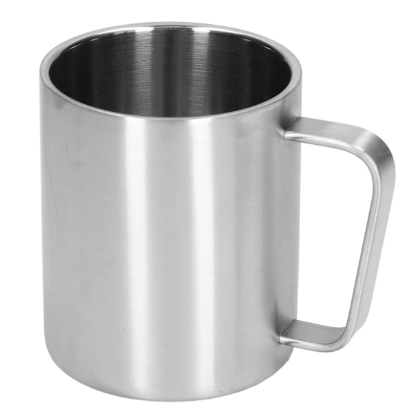Rustfritt stål krus 300ml kapasitet dobbelt lag ergonomisk design tekstur med håndtak kaffekrus (LGL)