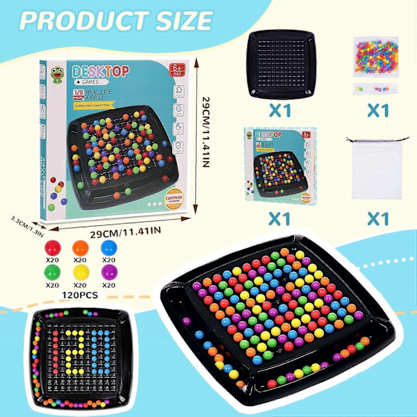 48-241 stk. Perler Intellektuell Sjakkbrett Strategi Brettspill Sjakkbrett for Barn og Voksne LGL 120 Beads