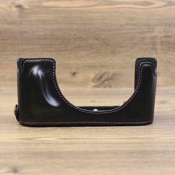 For Leica M11 PU Lær Kamera Bunnveske Batteriåpningsdesign Beskyttende Halvkroppsdeksel LGL Black