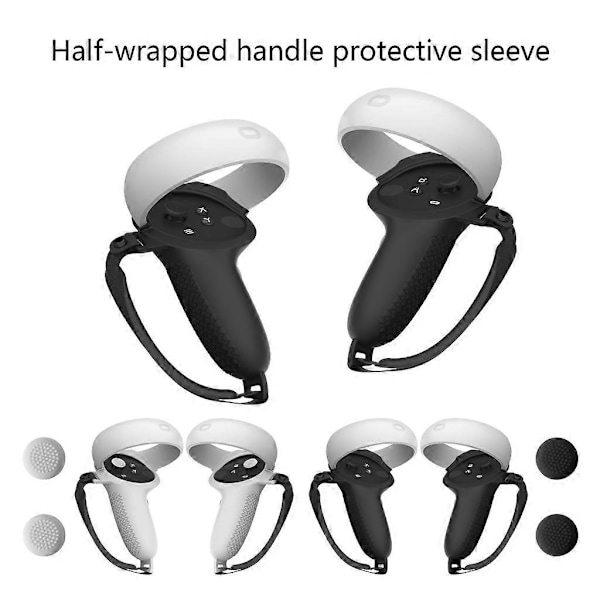 Holdbart Controller Silikone Grip Cover Knuckle Strap til Quest 2 VR Handle LGL Grey