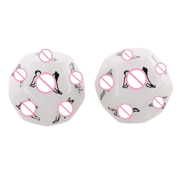 D6 D12 Glow In Dark Parspel Flirtspel Tärningar För Honom Eller Henne Kryddig Leksak
