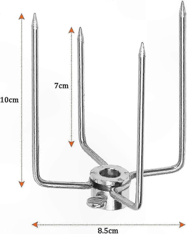 Rotisseri-gafler i rustfrit stål til grilltilbehør (LGL) 1PCS