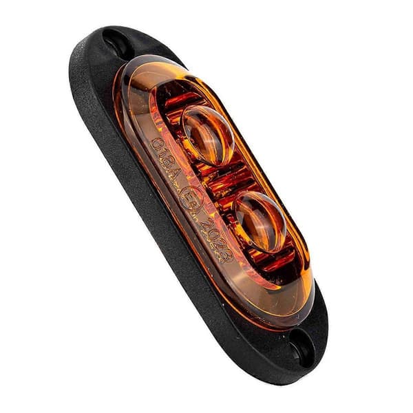 10 stk. 12V-24V 2LED Sidemarkeringslys til Bil Blinklys Gul