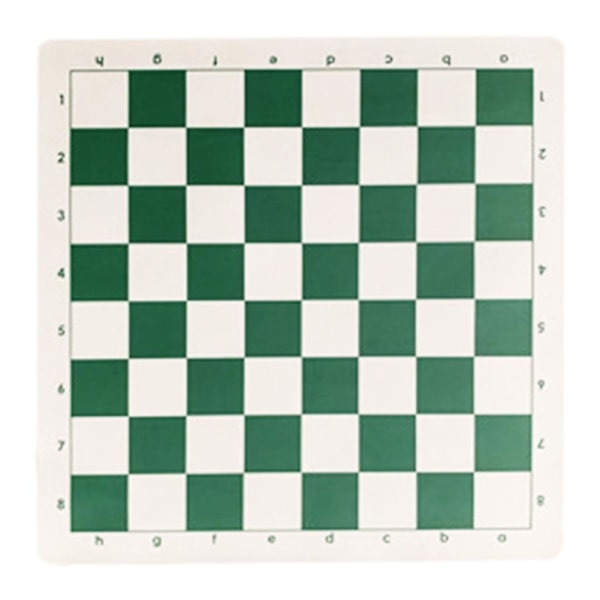 Läder schackbräde Roll-up turnering schackmatta Halkfri Mjuk schackbräde Green White Large