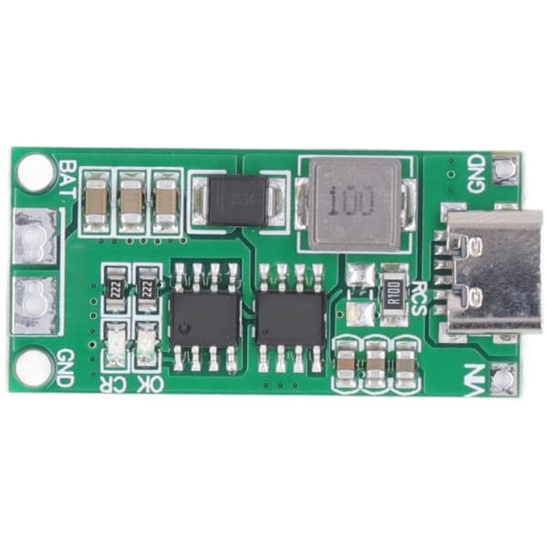 8,4V Type-C batteriladermodul, god beskyttelse, boostspenning, litiumladekort, grønn 1A (LGL)
