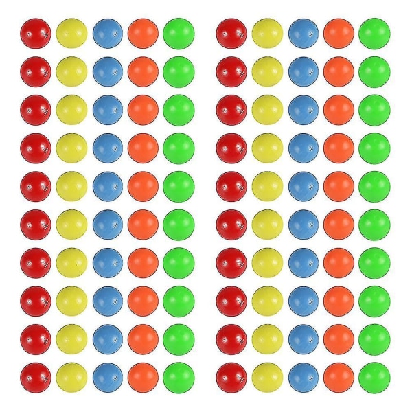 Bimirth 100st färgade plastkulor Räknekulor för sannolikhetsinlärning (5 färger)[GL]
