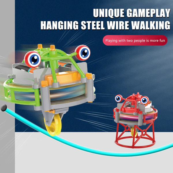 Tumbler Unicykel Robot Legetøj Wire Walking Roly-poly Gyro Legetøj til børn og voksne i alle aldre Green