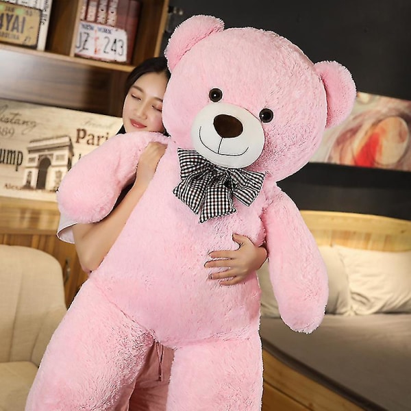Kawaii Giant American Bear Plyschdocka Mjuk Mjukdjur Björn Plyschleksaker Barn Flickor Populär Valentine Lover Födelsedagspresentlampa Pink 60CM